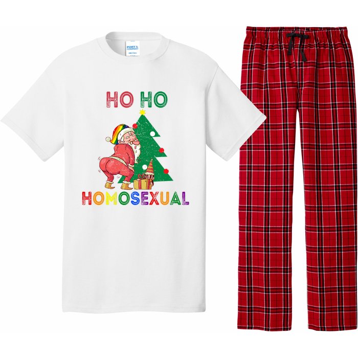 Ho Ho Ho Sexual Gay Santa LGBT Pride Rainbow Christmas Xmas Holiday Pajama Set