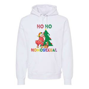 Ho Ho Ho Sexual Gay Santa LGBT Pride Rainbow Christmas Xmas Holiday Premium Hoodie