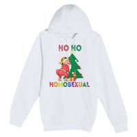 Ho Ho Ho Sexual Gay Santa LGBT Pride Rainbow Christmas Xmas Holiday Premium Pullover Hoodie