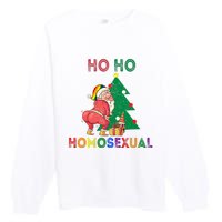 Ho Ho Ho Sexual Gay Santa LGBT Pride Rainbow Christmas Xmas Holiday Premium Crewneck Sweatshirt