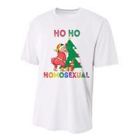 Ho Ho Ho Sexual Gay Santa LGBT Pride Rainbow Christmas Xmas Holiday Performance Sprint T-Shirt