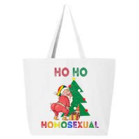 Ho Ho Ho Sexual Gay Santa LGBT Pride Rainbow Christmas Xmas Holiday 25L Jumbo Tote