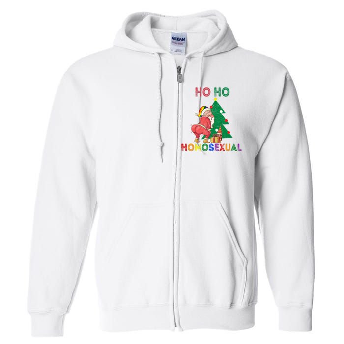 Ho Ho Ho Sexual Gay Santa LGBT Pride Rainbow Christmas Xmas Holiday Full Zip Hoodie