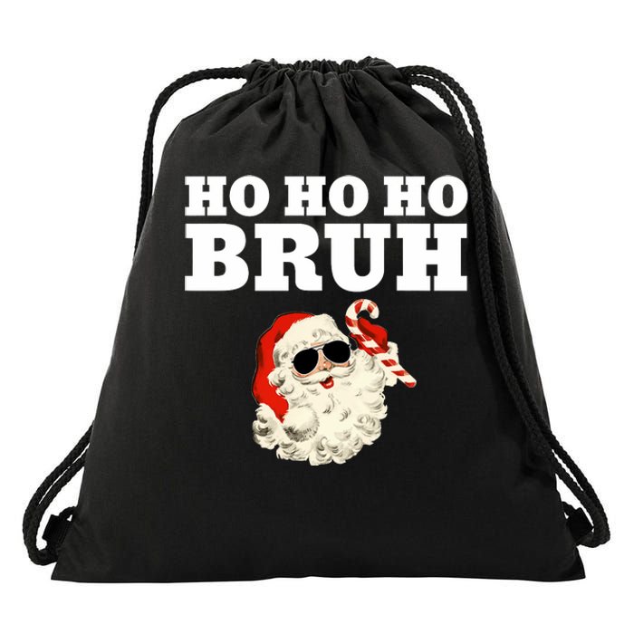 Ho Ho Ho Bruh Funny Christmas Santa Drawstring Bag