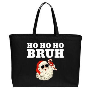 Ho Ho Ho Bruh Funny Christmas Santa Cotton Canvas Jumbo Tote