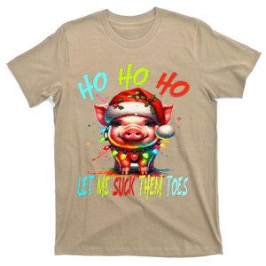 Ho Ho Ho Let Me Suck Them Toes Pig Santa Christmas Humor T-Shirt