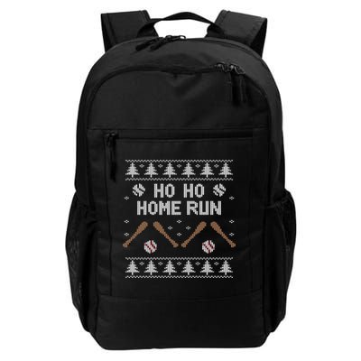 Ho Ho HOME Run Funny Ugly Christmas Baseball lover Backpack