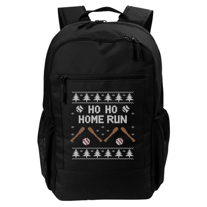 Ho Ho HOME Run Funny Ugly Christmas Baseball lover Backpack