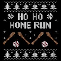 Ho Ho HOME Run Funny Ugly Christmas Baseball lover Backpack