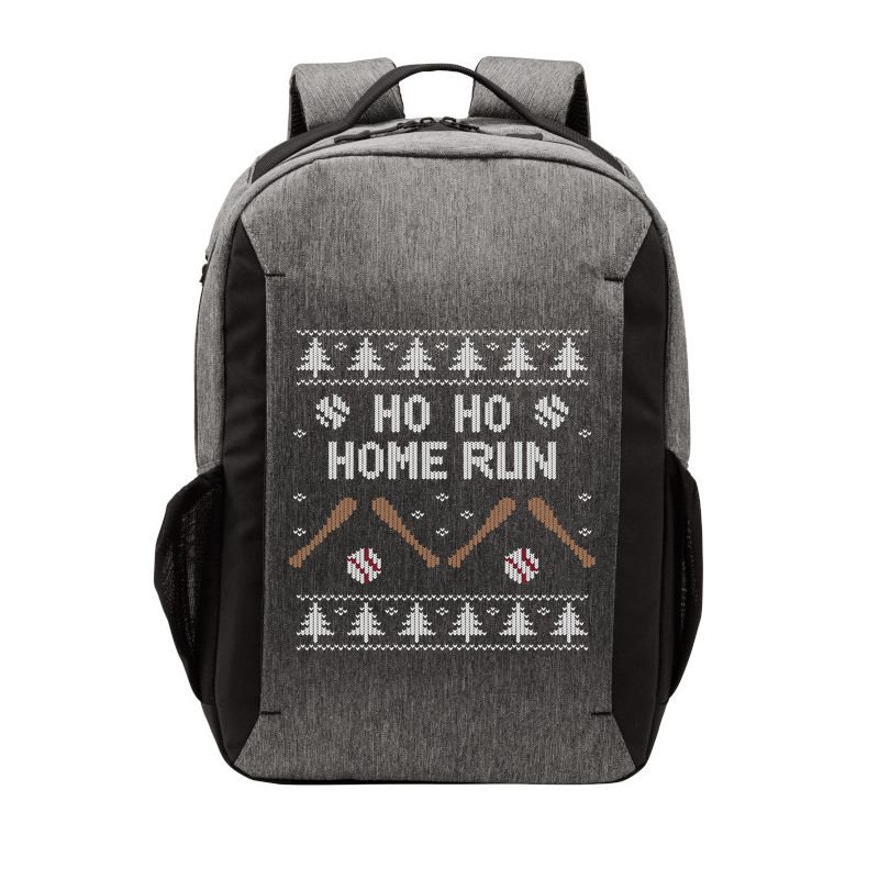 Ho Ho HOME Run Funny Ugly Christmas Baseball lover Vector Backpack