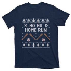 Ho Ho HOME Run Funny Ugly Christmas Baseball lover T-Shirt