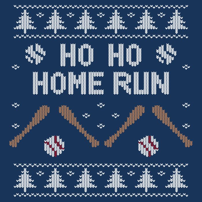 Ho Ho HOME Run Funny Ugly Christmas Baseball lover 16 in Basic Backpack