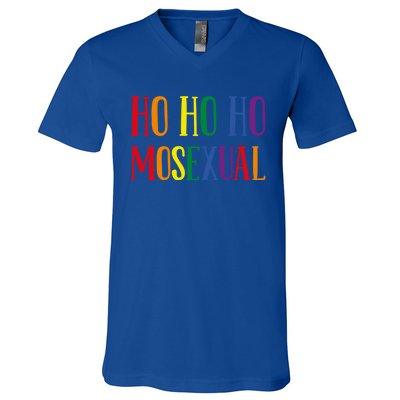 Ho Ho Ho Mosexual Gift Christmas Lgbt Pride Cool Gift V-Neck T-Shirt