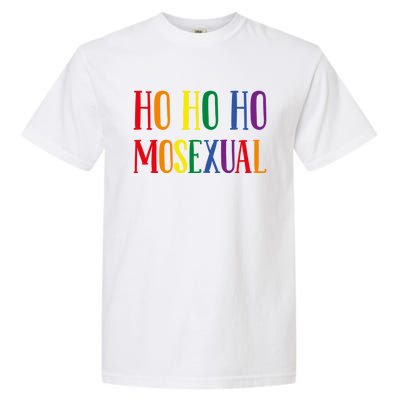 Ho Ho Ho Mosexual Gift Christmas Lgbt Pride Cool Gift Garment-Dyed Heavyweight T-Shirt