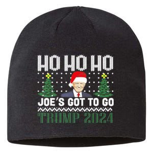 Ho Ho Ho JoeS Got To Go Trump 2024 Ugly Sweater Christmas Sustainable Beanie