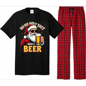 Ho Ho Holy Shit I Need A Beer Funny Santa Christmas Ing Gift Pajama Set