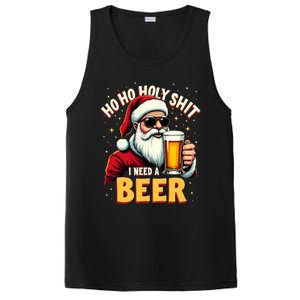 Ho Ho Holy Shit I Need A Beer Funny Santa Christmas Ing Gift PosiCharge Competitor Tank