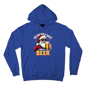 Ho Ho Holy Shit I Need A Beer Funny Santa Christmas Ing Gift Hoodie