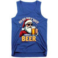 Ho Ho Holy Shit I Need A Beer Funny Santa Christmas Ing Gift Tank Top