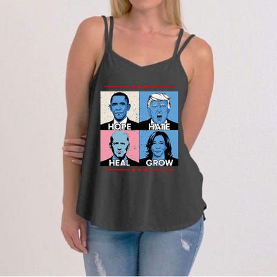 Hope Hate Heal Grow Political Leaders Women's Strappy Tank