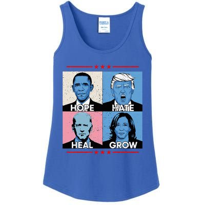 Hope Hate Heal Grow Political Leaders Ladies Essential Tank