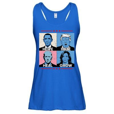 Hope Hate Heal Grow Political Leaders Ladies Essential Flowy Tank