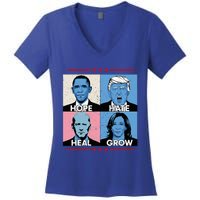 Hope Hate Heal Grow Political Leaders Women's V-Neck T-Shirt