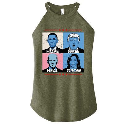 Hope Hate Heal Grow Political Leaders Women's Perfect Tri Rocker Tank