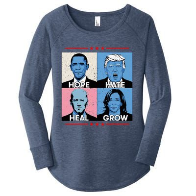 Hope Hate Heal Grow Political Leaders Women's Perfect Tri Tunic Long Sleeve Shirt