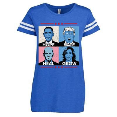 Hope Hate Heal Grow Political Leaders Enza Ladies Jersey Football T-Shirt