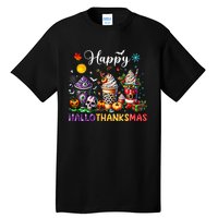 Happy Hallothanksmas Halloween Coffee Latte Thanksgiving Tall T-Shirt