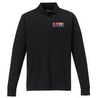 Hope Hate Heal Grow Vote Kamala 2024 Performance Long Sleeve Polo