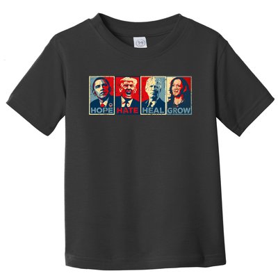 Hope Hate Heal Grow Vote Kamala 2024 Toddler T-Shirt