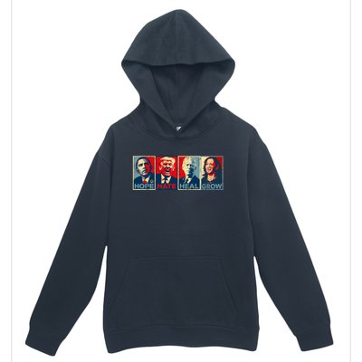 Hope Hate Heal Grow Vote Kamala 2024 Urban Pullover Hoodie