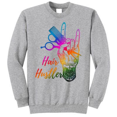 Hair Hustler Hair Stylist Hairdresser Barber Retro Tall Sweatshirt