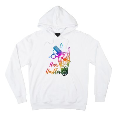 Hair Hustler Hair Stylist Hairdresser Barber Retro Hoodie