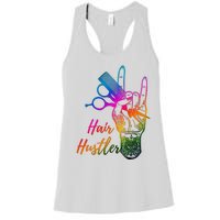 Hair Hustler Hair Stylist Hairdresser Barber Retro Women's Racerback Tank