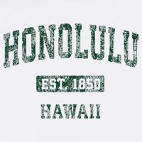 Honolulu Hawaii Hi Vintage Athletic Sports Design Doggie Tank
