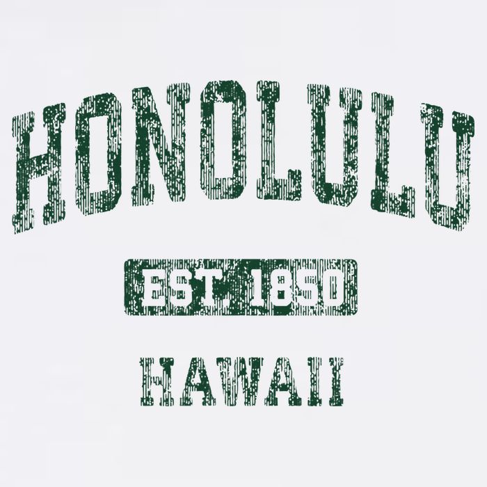Honolulu Hawaii Hi Vintage Athletic Sports Design Doggie Tank