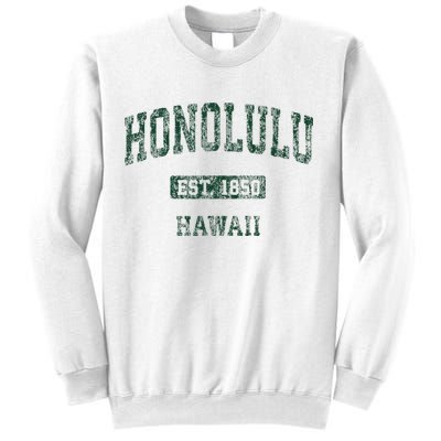 Honolulu Hawaii Hi Vintage Athletic Sports Design Sweatshirt