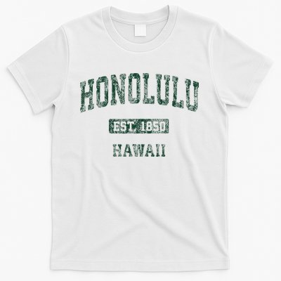 Honolulu Hawaii Hi Vintage Athletic Sports Design T-Shirt