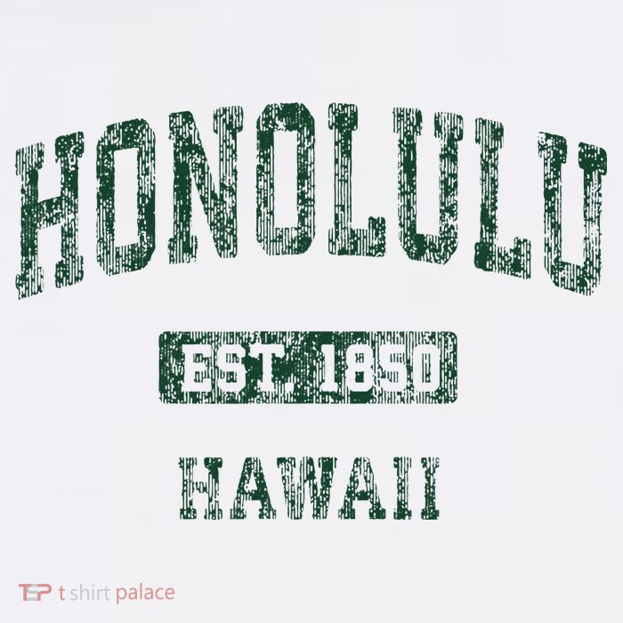Honolulu Hawaii Hi Vintage Athletic Sports Design T-Shirt