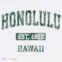 Honolulu Hawaii Hi Vintage Athletic Sports Design Flatbill Hat