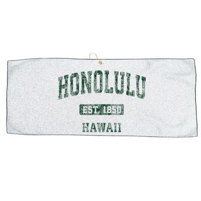 Honolulu Hawaii Hi Vintage Athletic Sports Design Large Microfiber Waffle Golf Towel