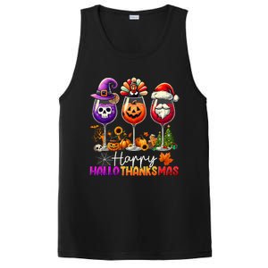 Happy Hallothanksmas Halloween Thanksgiving Christmas Funny PosiCharge Competitor Tank