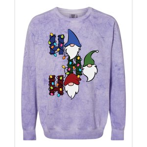 Ho Ho Ho Gnome Jolly Christmas Colorblast Crewneck Sweatshirt