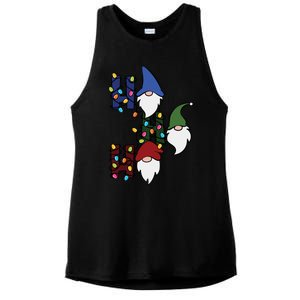 Ho Ho Ho Gnome Jolly Christmas Ladies PosiCharge Tri-Blend Wicking Tank