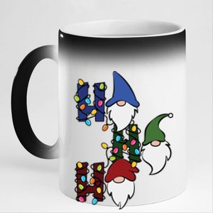 Ho Ho Ho Gnome Jolly Christmas 11oz Black Color Changing Mug