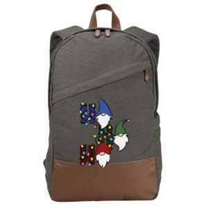 Ho Ho Ho Gnome Jolly Christmas Cotton Canvas Backpack