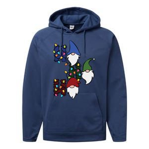 Ho Ho Ho Gnome Jolly Christmas Performance Fleece Hoodie